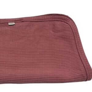 Antebies Pink Ribbed Baby Blanket Organic Cotton